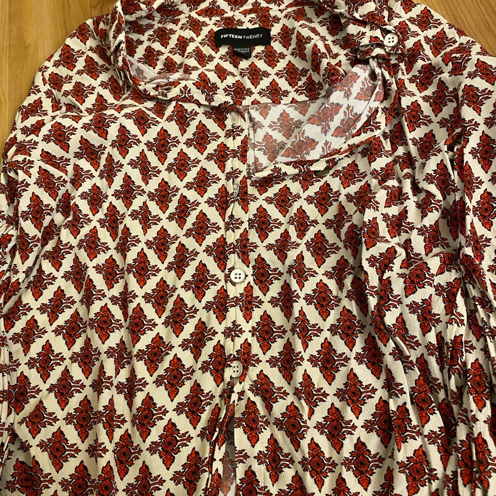 SOLD Red button down shirt